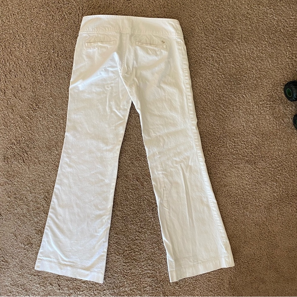 Y2K Abercrombie & Fitch low rise flare leg white jeans - Picture 2 of 14